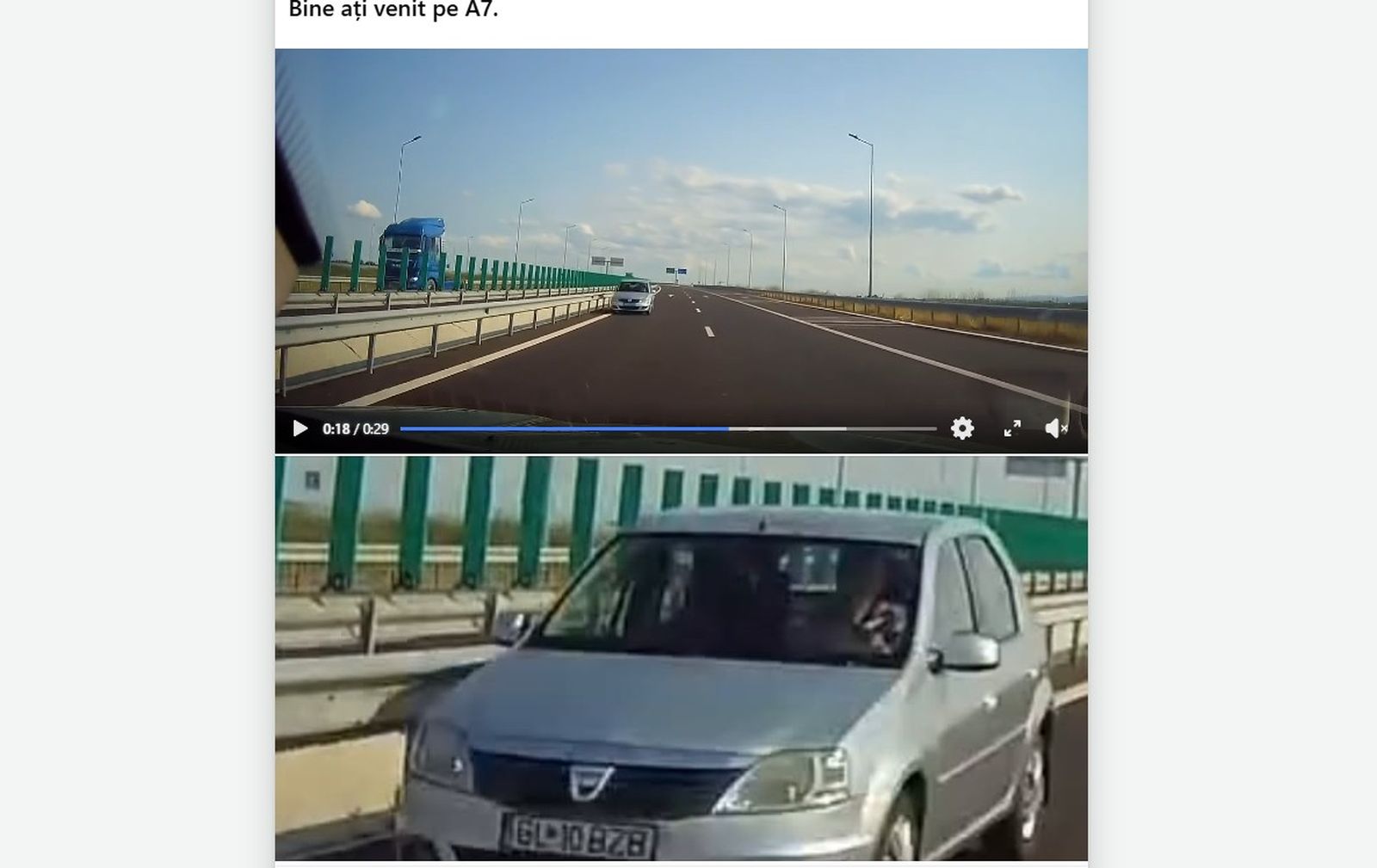 Șofer filmat pe contrasens, pe Autostrada A7