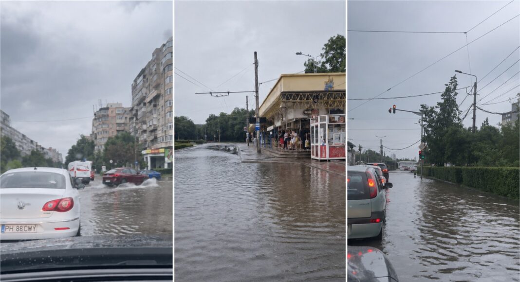Furtuna care a inundat Ploieștiul. Cum arătau străzile după potop [VIDEO]