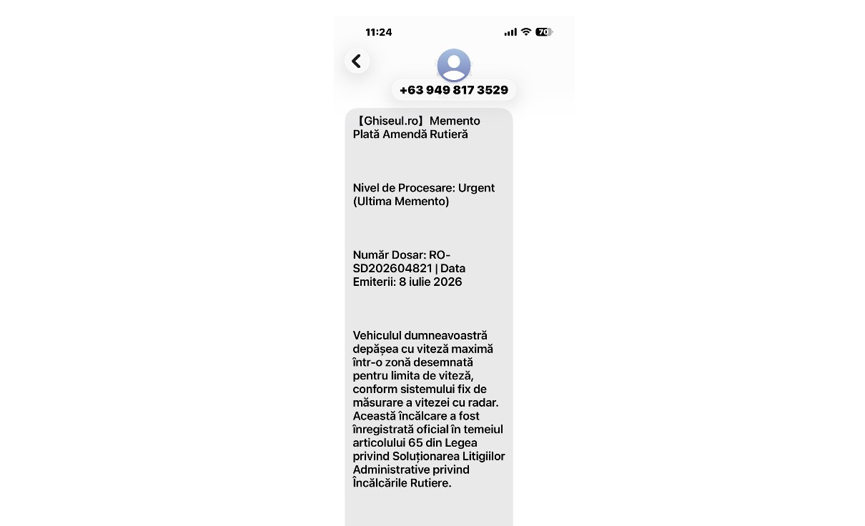 Tentativă de fraudă cu amenzi rutiere fictive în numele ghiseul.ro. Ce SMS-uri primesc șoferii