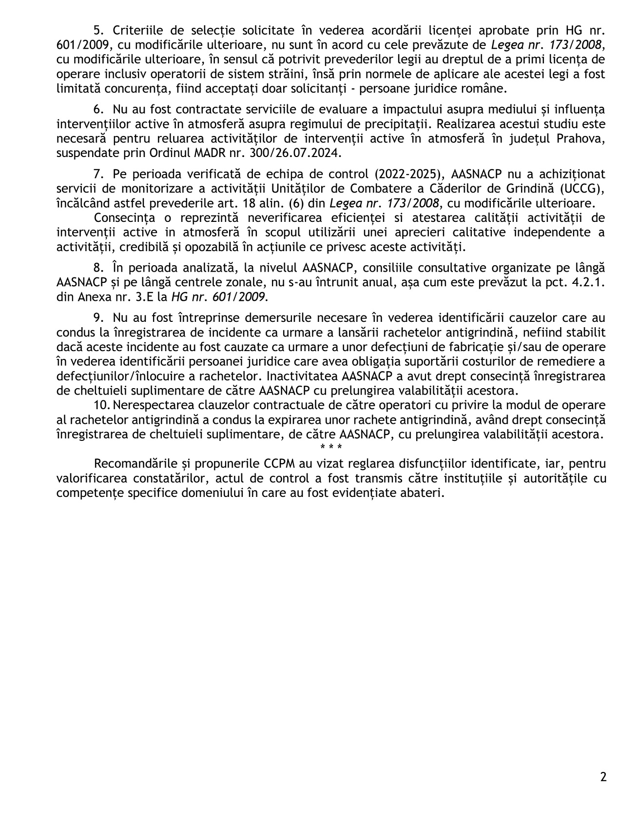 concluzii control antigrindina